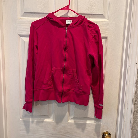 Columbia Tops - Columbia Womens Zip Hoodie Jacket Fuschia Pink‎ Large Gorpcore Relaxed Classic